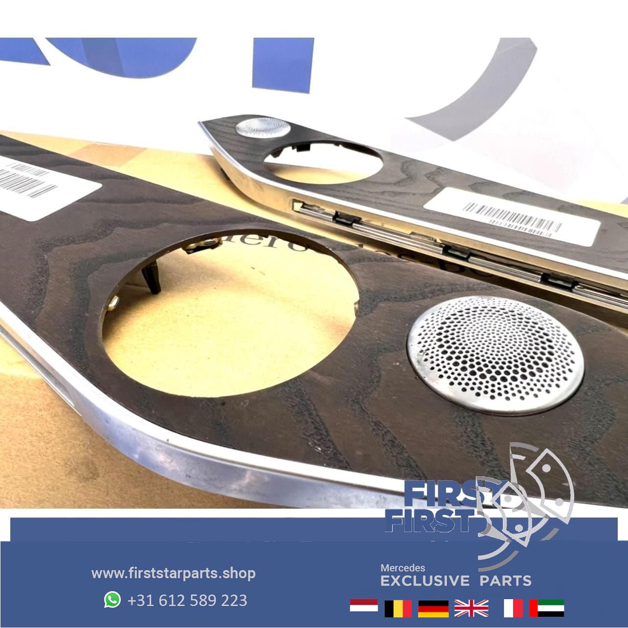 A205 C205 DEURLIJST LINKS + RECHTS ACHTER HOUT BURMESTER memory Mercedes C Clase 2014-2021 C43 C63 C63S AMG HOUT PORTIER SIER LIJST SET (2x) door upholstery door panel set of 2 usado en Menorca foto 2
