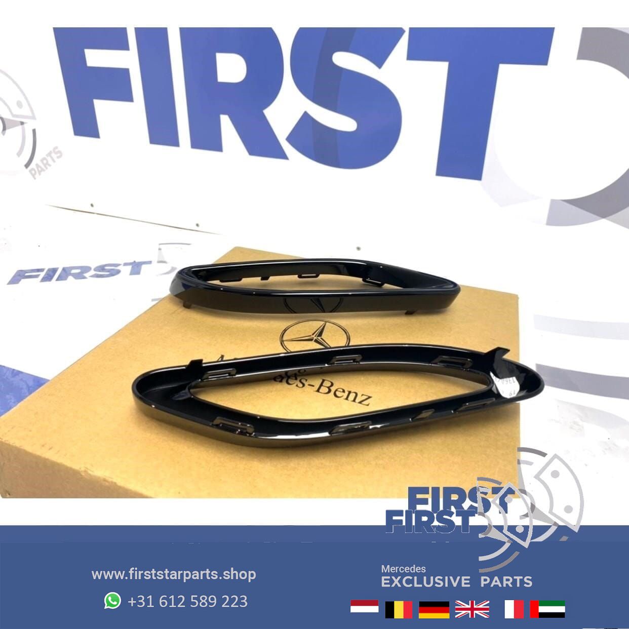 AMG LINE escape SIERLIJSTEN ZWART L/R Mercedes W177 W247 C118 W205 C205 H247 W253 W166 X247 V167 A B C CLA GLA CLS GLB GLC Clase 2018-2022 originalINEEL ZWART exhaust decoration usado en Menorca