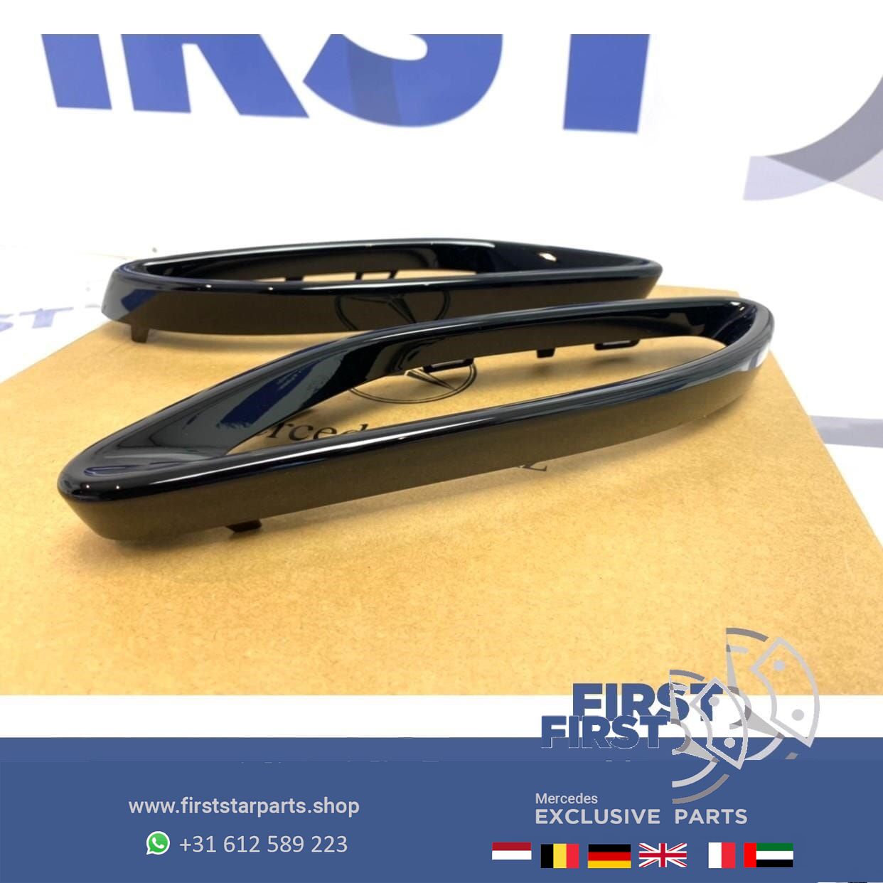 AMG LINE escape SIERLIJSTEN ZWART L/R Mercedes W177 W247 C118 W205 C205 H247 W253 W166 X247 V167 A B C CLA GLA CLS GLB GLC Clase 2018-2022 originalINEEL ZWART exhaust decoration usado en Menorca foto 4