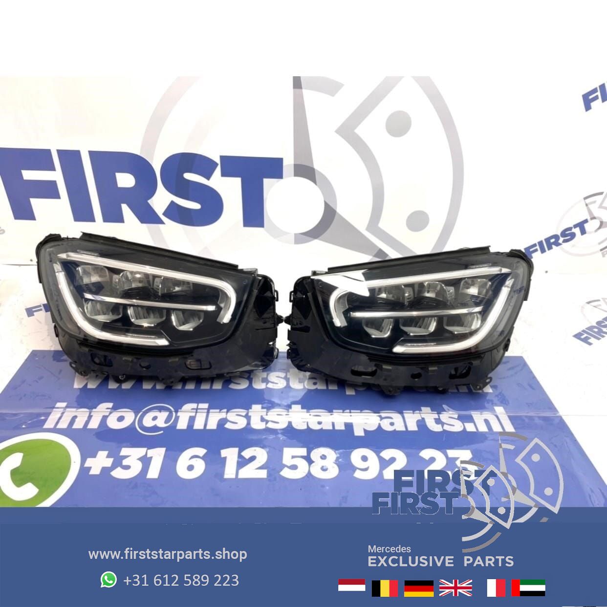 W253 FACELIFT GLC HP LED COMPLETE KOPLAMPEN SET Mercedes 2018-2022 originalINEEL LINKS + RECHTS High Performance headlight left and right usado en Menorca