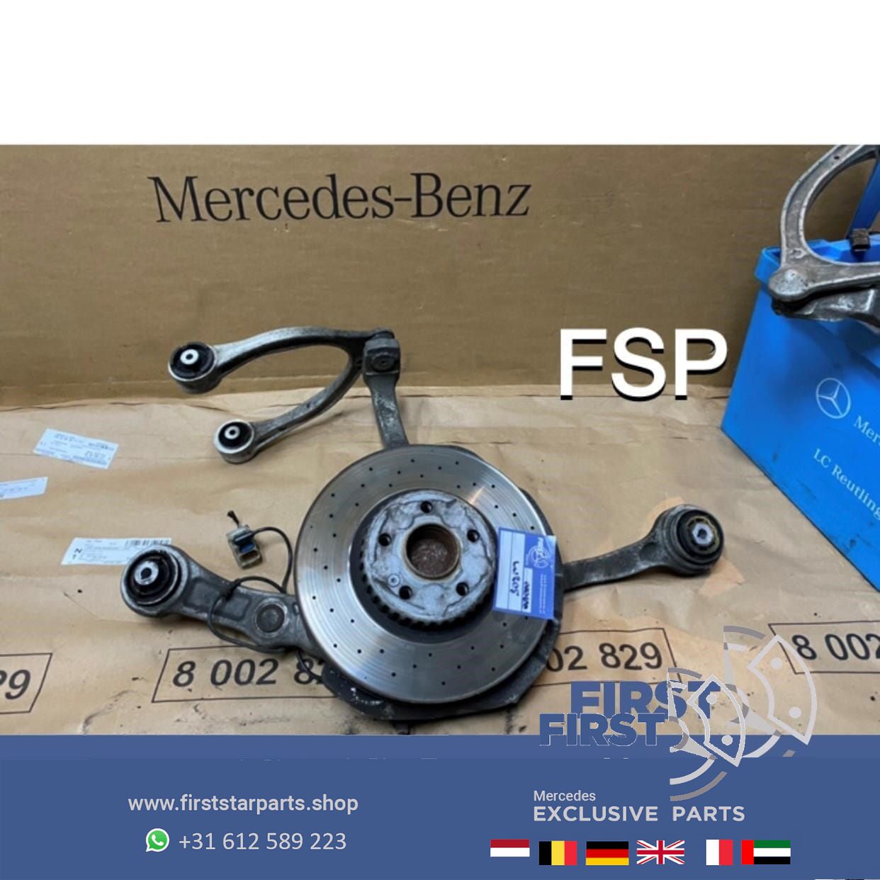 W205 completo FUSEE + DRAAGARMEN RECHTS Mercedes C Clase 2014-2020 originalineel C205 A205 S205 ophanging fusee and accessories usado en Menorca