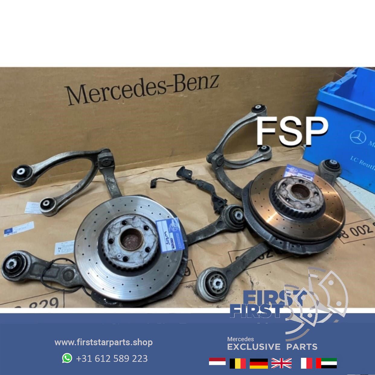 W205 completo FUSEE + DRAAGARMEN RECHTS Mercedes C Clase 2014-2020 originalineel C205 A205 S205 ophanging fusee and accessories usado en Menorca foto 3