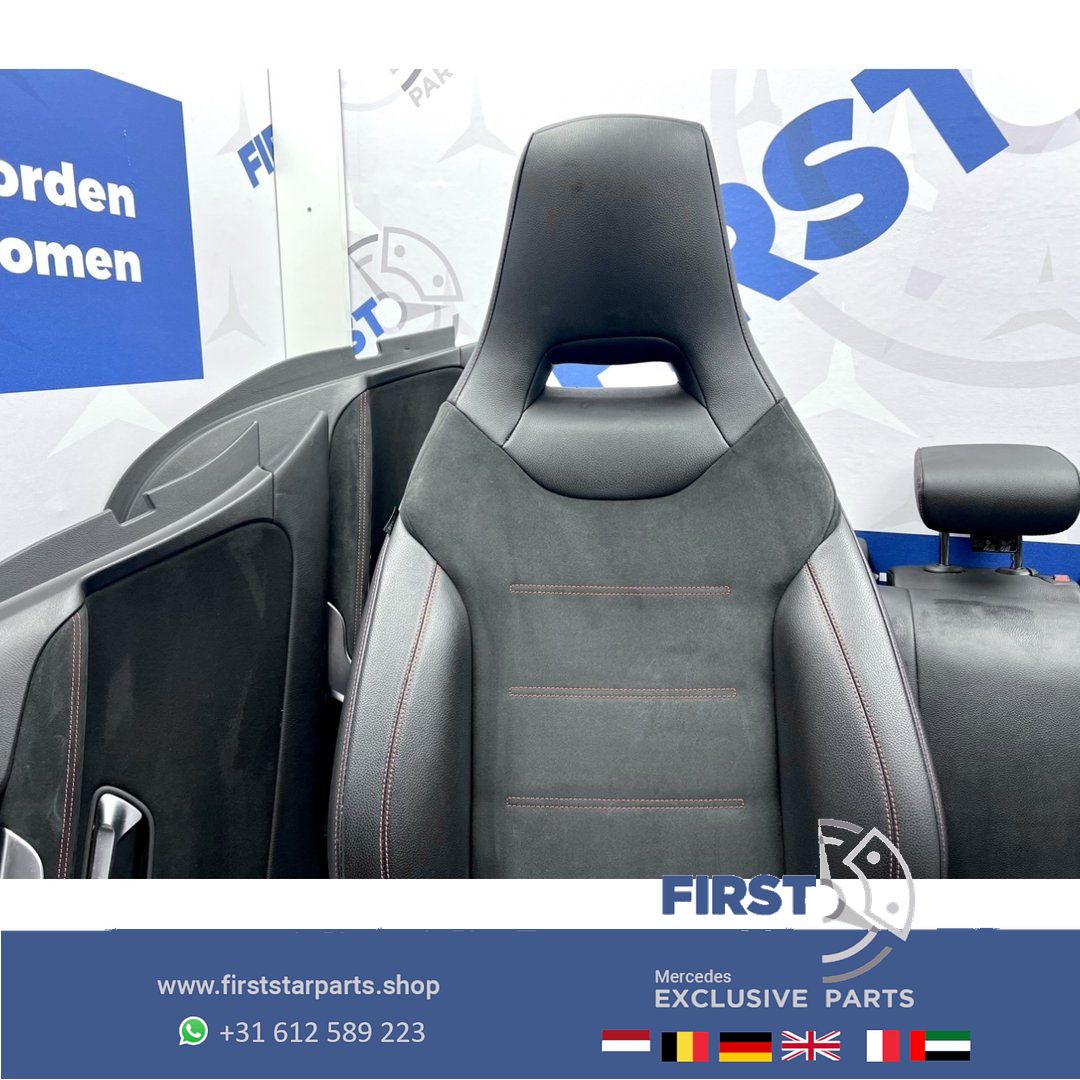 W177 AMG STOELEN ZWART Mercedes A Clase rode stik STOELEN + ACHTERBANK + DEURPANELEN 2018-2024 originalineel MB complete interior usado en Menorca foto 7
