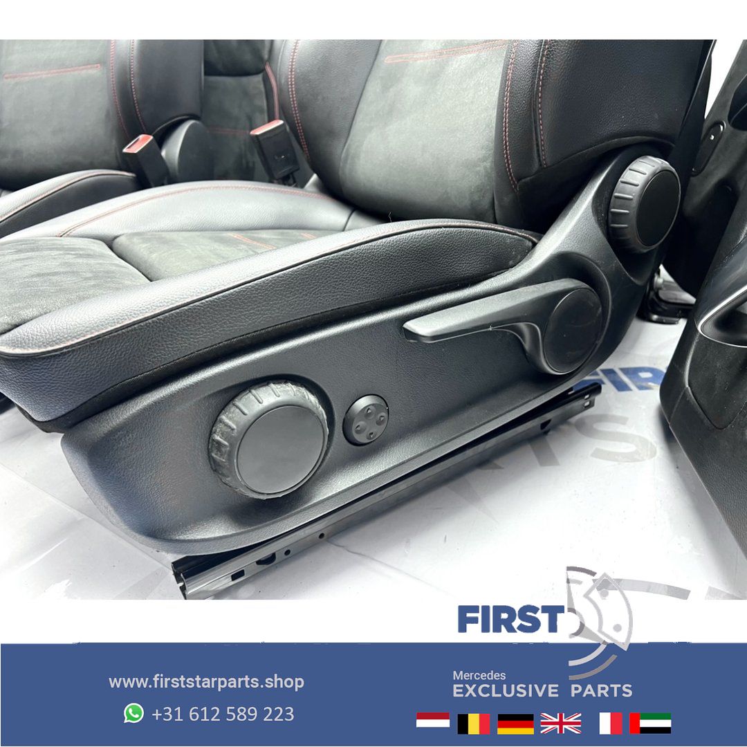 W177 AMG STOELEN ZWART Mercedes A Clase rode stik STOELEN + ACHTERBANK + DEURPANELEN 2018-2024 originalineel MB complete interior usado en Menorca foto 15