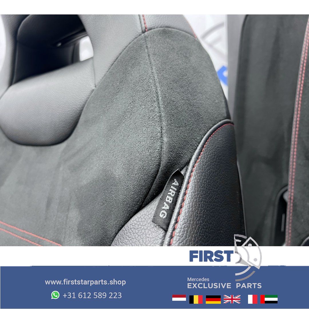 W177 AMG STOELEN ZWART Mercedes A Clase rode stik STOELEN + ACHTERBANK + DEURPANELEN 2018-2024 originalineel MB complete interior usado en Menorca foto 8