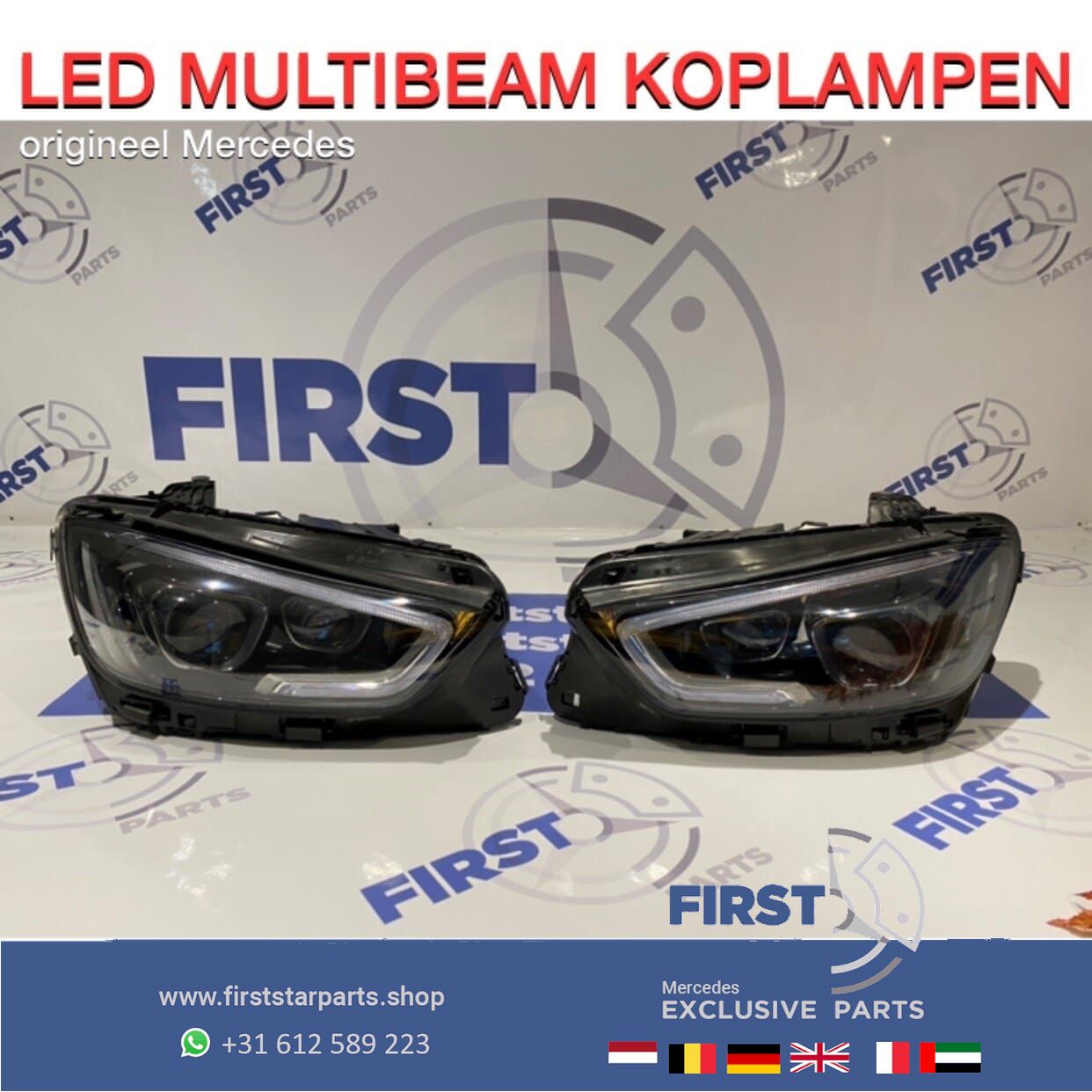 X290 W290 AMG GT63S MULTIBEAM KOPLAMP SET LINKS + RECHTS LED originalineel Mercedes 2018-2021 headlight left and right usado en Menorca