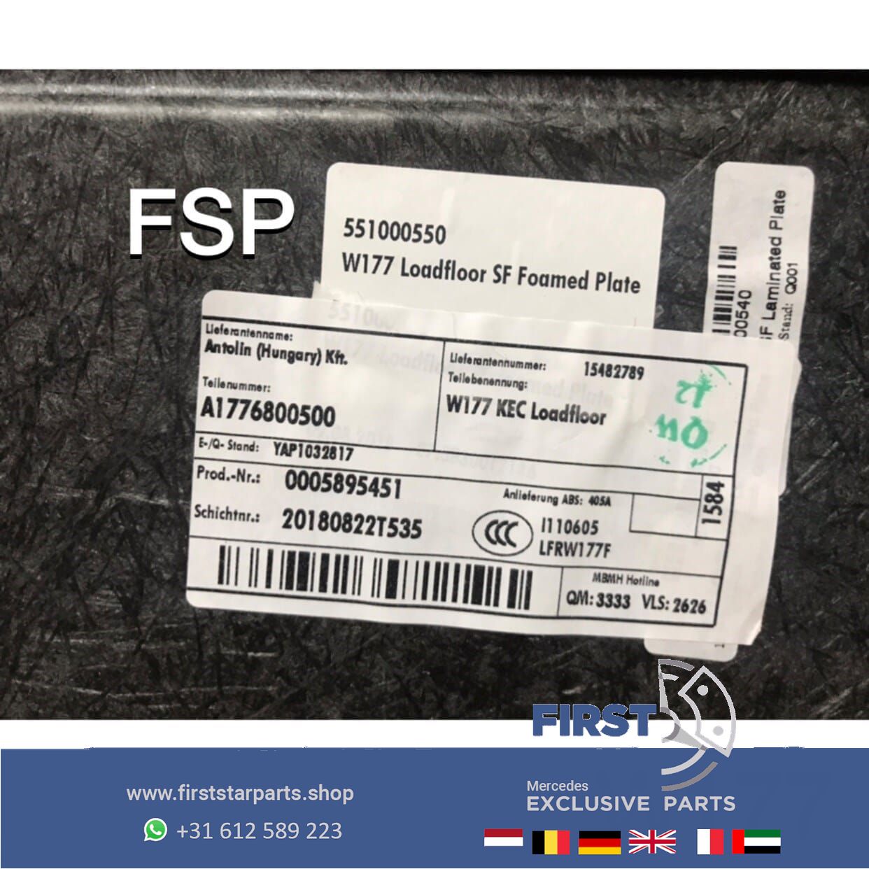 W177 Kofferbakmat Mercedes A Clase 2018-2021 kofferbak mat zwart car mats trunk mat usado en Menorca foto 3