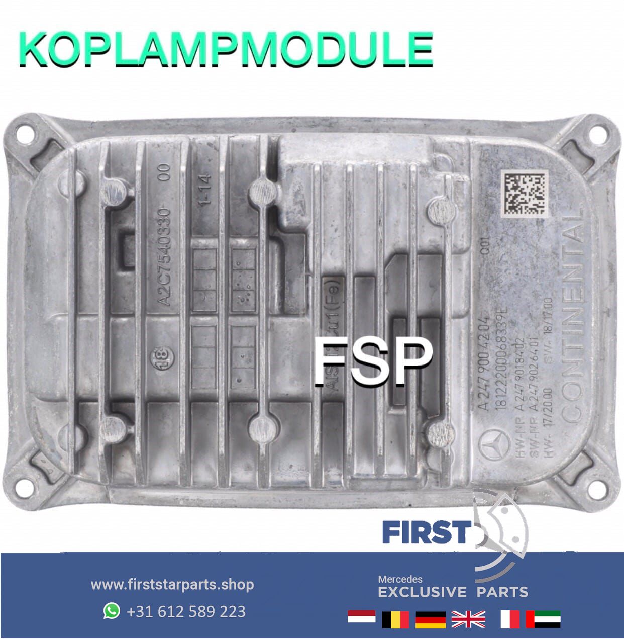A2479004204 KOPLAMP MODULE W177 W247 W118 W205 W253 W167 W907 W463 W910 KOPLAMPMODULE originalINEEL Mercedes 2018-2022 headlight mechanism usado en Menorca