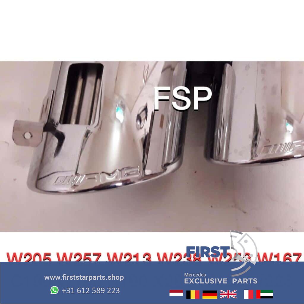 2020 FACELIFT 43 53 AMG escapeSIERSTUKKEN SET originalINEEL Mercedes A35 A45 C43 CLA45 E43 E53 GLC43 GLE43 AMG ETC exhaust decoration usado en Menorca foto 2
