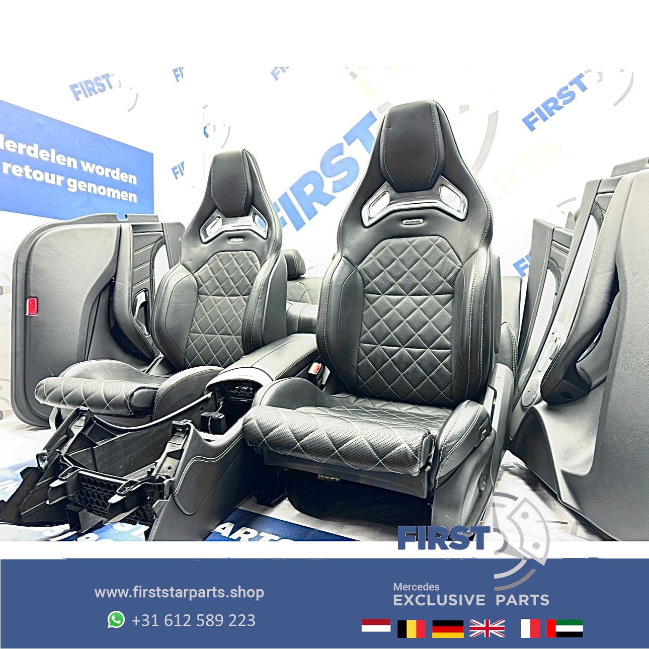 W253 GLC 63 AMG COUPÉ interieur Mercedes C253 GLC63 stoelen Edition 1 bekleding completo GLC63S PERFORMANCE INTERIEUR GELE STIK RECARO SITZE SEATS EDITION 1 chairs and bench usado en Menorca foto 2