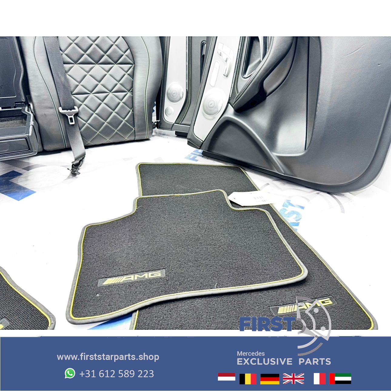 W253 GLC 63 AMG COUPÉ interieur Mercedes C253 GLC63 stoelen Edition 1 bekleding completo GLC63S PERFORMANCE INTERIEUR GELE STIK RECARO SITZE SEATS EDITION 1 chairs and bench usado en Menorca foto 30