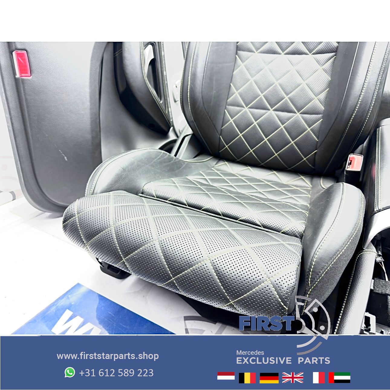W253 GLC 63 AMG COUPÉ interieur Mercedes C253 GLC63 stoelen Edition 1 bekleding completo GLC63S PERFORMANCE INTERIEUR GELE STIK RECARO SITZE SEATS EDITION 1 chairs and bench usado en Menorca foto 8