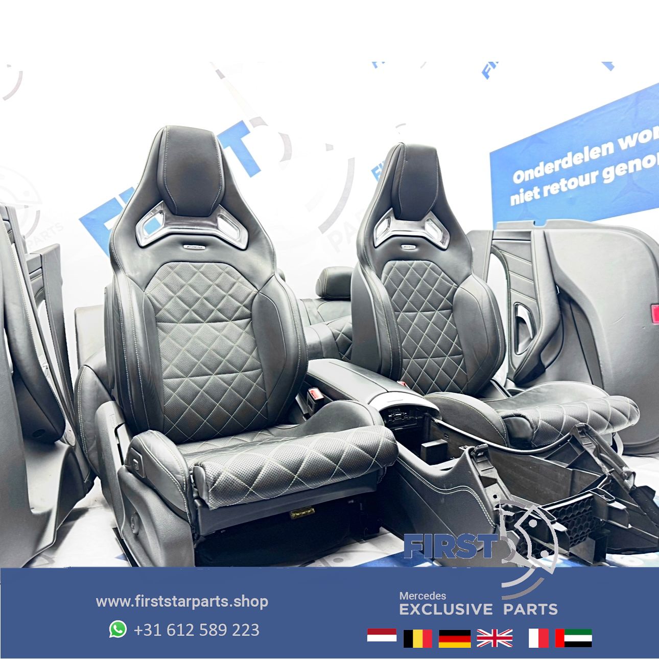 W253 GLC 63 AMG COUPÉ interieur Mercedes C253 GLC63 stoelen Edition 1 bekleding completo GLC63S PERFORMANCE INTERIEUR GELE STIK RECARO SITZE SEATS EDITION 1 chairs and bench usado en Menorca foto 3
