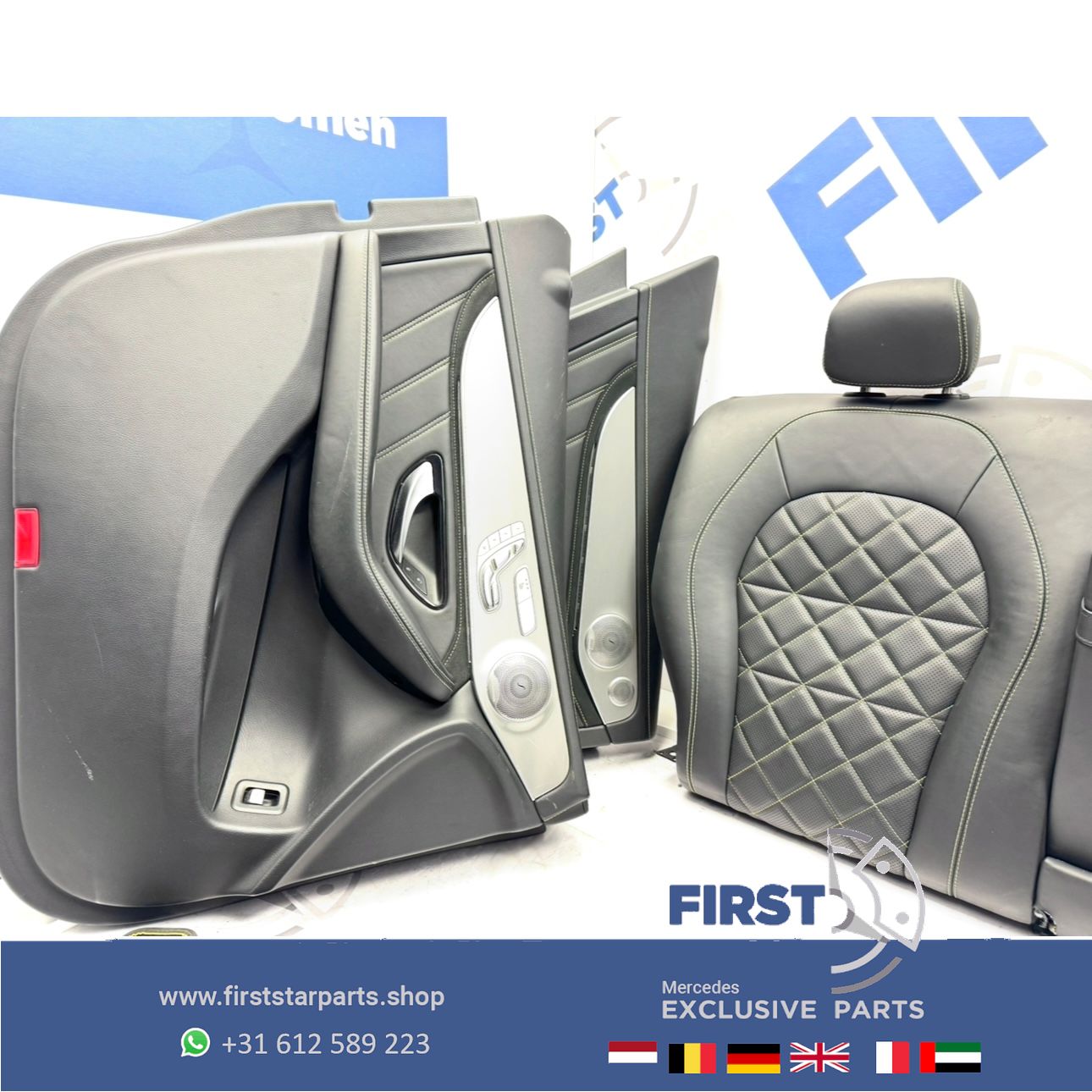 W253 GLC 63 AMG COUPÉ interieur Mercedes C253 GLC63 stoelen Edition 1 bekleding completo GLC63S PERFORMANCE INTERIEUR GELE STIK RECARO SITZE SEATS EDITION 1 chairs and bench usado en Menorca foto 12