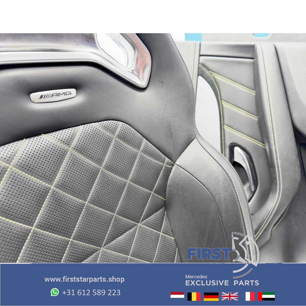 W253 GLC 63 AMG COUPÉ interieur Mercedes C253 GLC63 stoelen Edition 1 bekleding completo GLC63S PERFORMANCE INTERIEUR GELE STIK RECARO SITZE SEATS EDITION 1 chairs and bench usado en Menorca foto 18