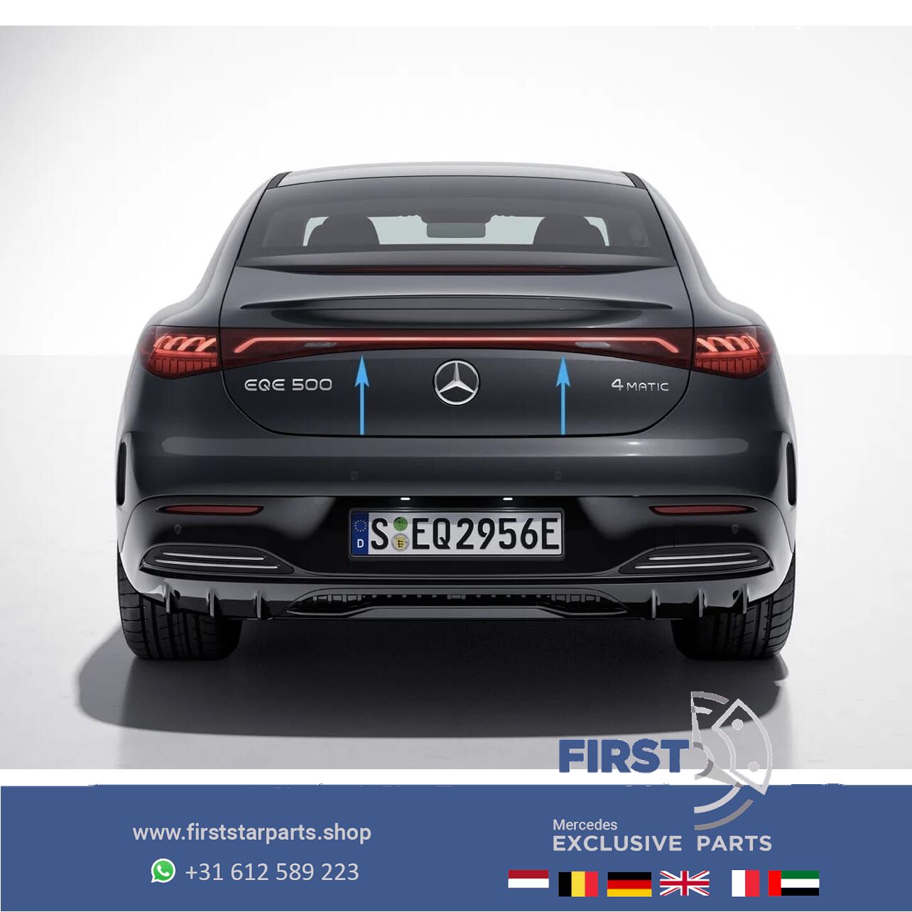 A2959063100 V295 EQE Clase LED ACHTERLICHT originalINEEL Mercedes (midden) 2022-2025 EQ E W295 A 295 906 31 00 EQE 53 AMG tail light left and right usado en Menorca foto 11