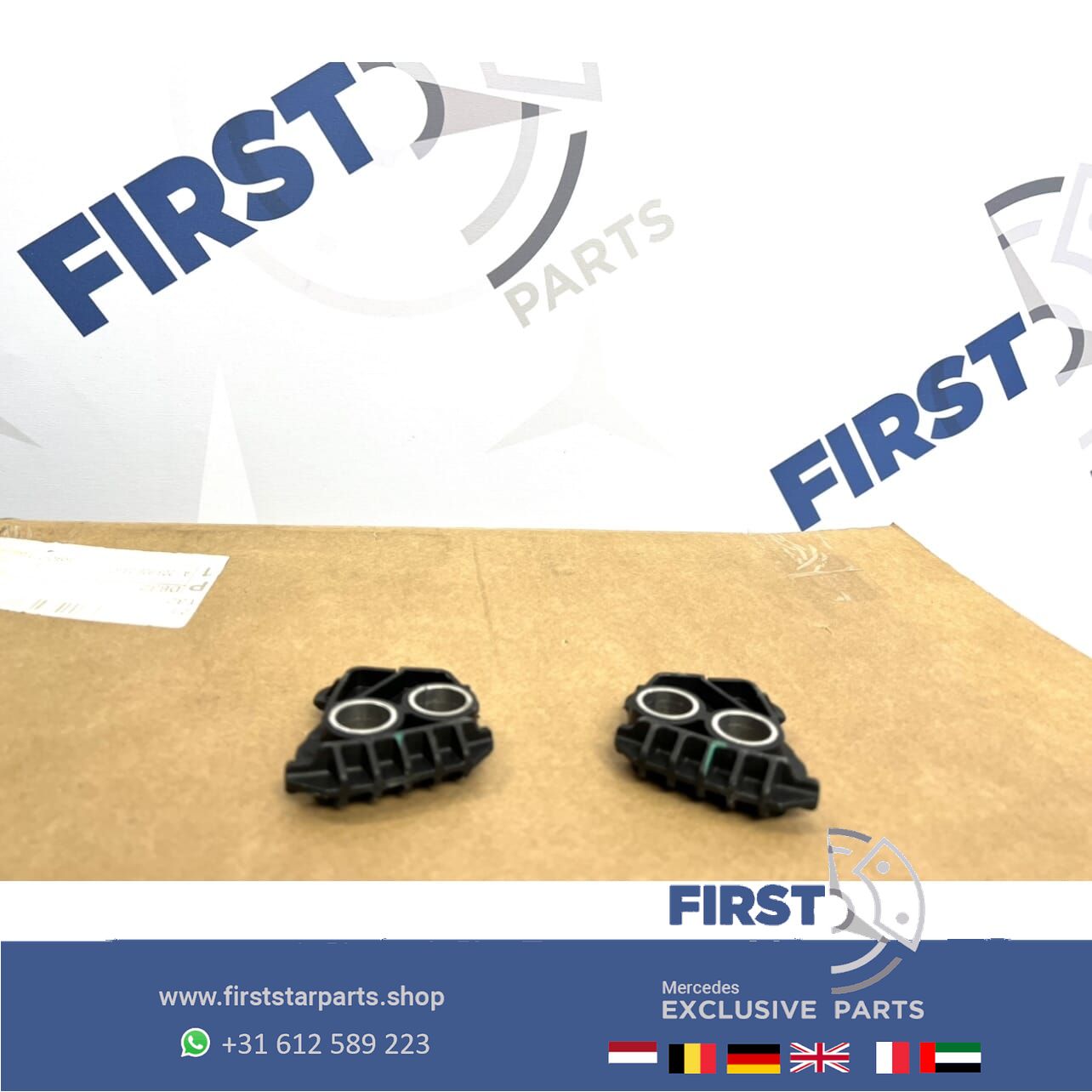 W205 C205 C63 AMG FRONT HOUDER SET LINKS+RECHTS Mercedes C Clase 2018-2023 63 AMG C63s FRONTBALK EXTENDER SET front bar usado en Menorca foto 4