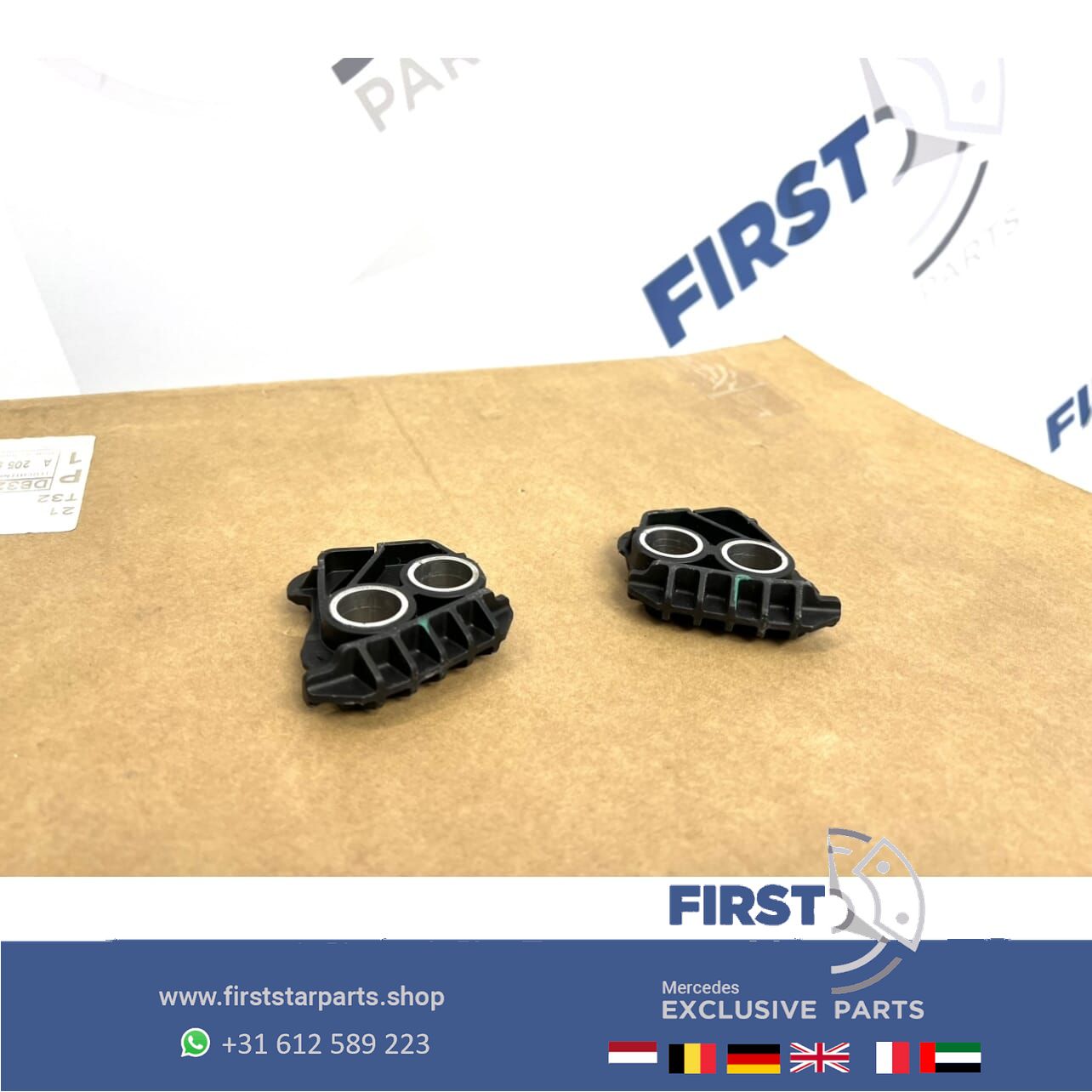 W205 C205 C63 AMG FRONT HOUDER SET LINKS+RECHTS Mercedes C Clase 2018-2023 63 AMG C63s FRONTBALK EXTENDER SET front bar usado en Menorca foto 2