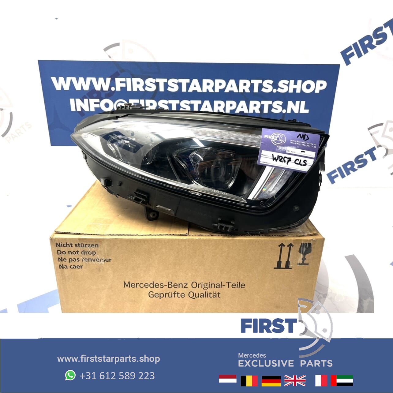 A2579068400 W257 C257 CLS MULTIBEAM LED KOPLAMP RECHTS Mercedes 2017-2026 CLS53 AMG EQ originalINEEL RECHTER LAMP MULTIBEAM A 257 906 84 00 grille head lamp single usado en Menorca