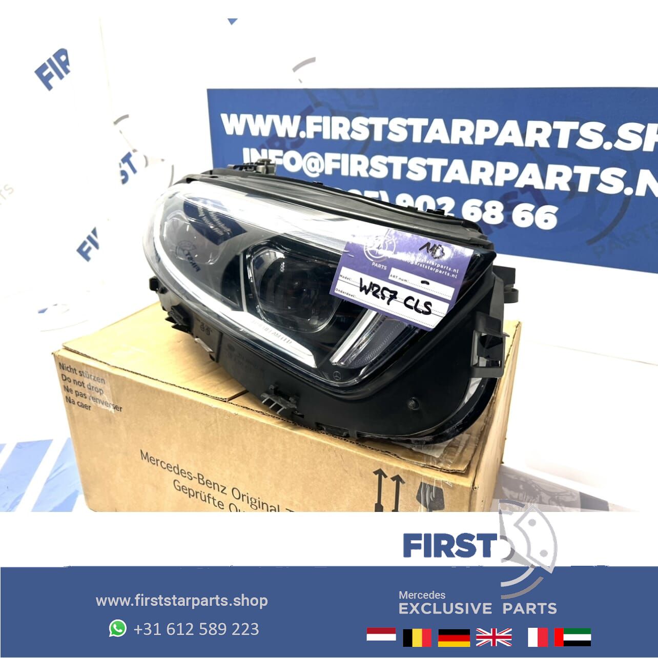 A2579068400 W257 C257 CLS MULTIBEAM LED KOPLAMP RECHTS Mercedes 2017-2026 CLS53 AMG EQ originalINEEL RECHTER LAMP MULTIBEAM A 257 906 84 00 grille head lamp single usado en Menorca foto 3