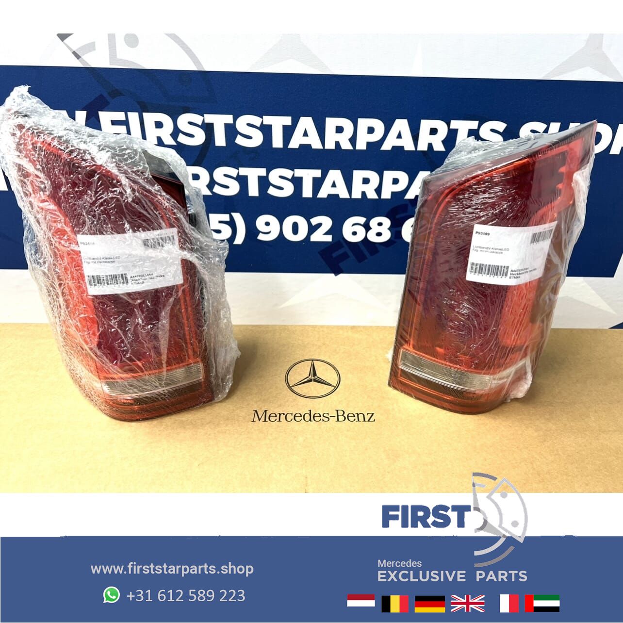 W447 ACHTERLICHT SET V Clase VOL LED LINKS + RECHTS SET Mercedes VClase 2014-2024 FACELIFT originalINEEL A4478200564 + A4478200664 tail light left and right usado en Menorca foto 15