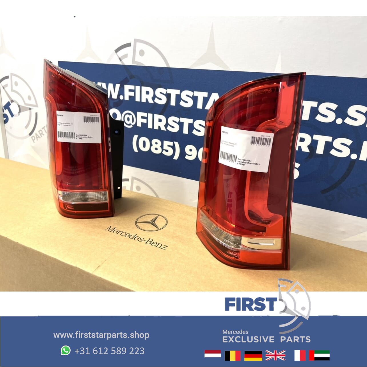 W447 VITO ACHTERLICHT SET V Clase VOL LED LINKS + RECHTS SET Mercedes VClase 2014-2024 FACELIFT originalINEEL A4478200564 + A4478200664 tail light left and right usado en Menorca