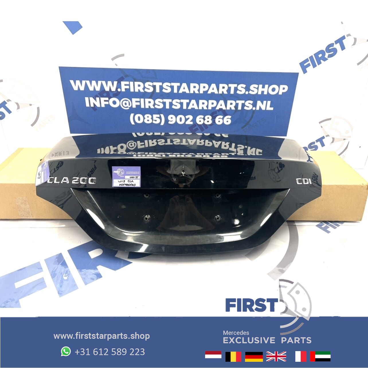 W117 CLA ACHTERKLEP ZWART C117 Clase SEDAN KOFFERKLEP W117 originalINEEL Mercedes CLA LIMOUSINE COUPÉ 2013-2019 CLA45 AMG upholstery rear door usado en Menorca foto 6