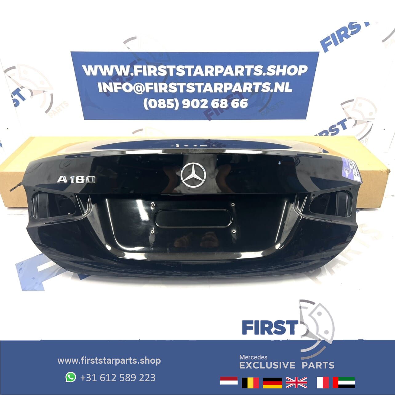 W177 SEDAN V177 KOFFERBAK ACHTERKLEP ZWART A Clase SEDAN KOFFERKLEP W177 originalINEEL Mercedes AClase LIMOUSINE 2018-2024 V177 AMG upholstery rear door usado en Menorca foto 2