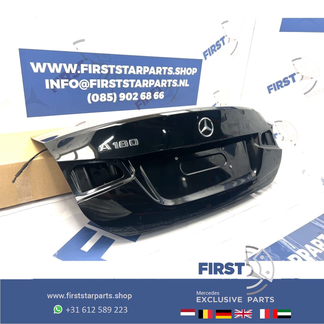 W177 SEDAN V177 KOFFERBAK ACHTERKLEP ZWART A Clase SEDAN KOFFERKLEP W177 originalINEEL Mercedes AClase LIMOUSINE 2018-2024 V177 AMG upholstery rear door usado en Menorca foto 3