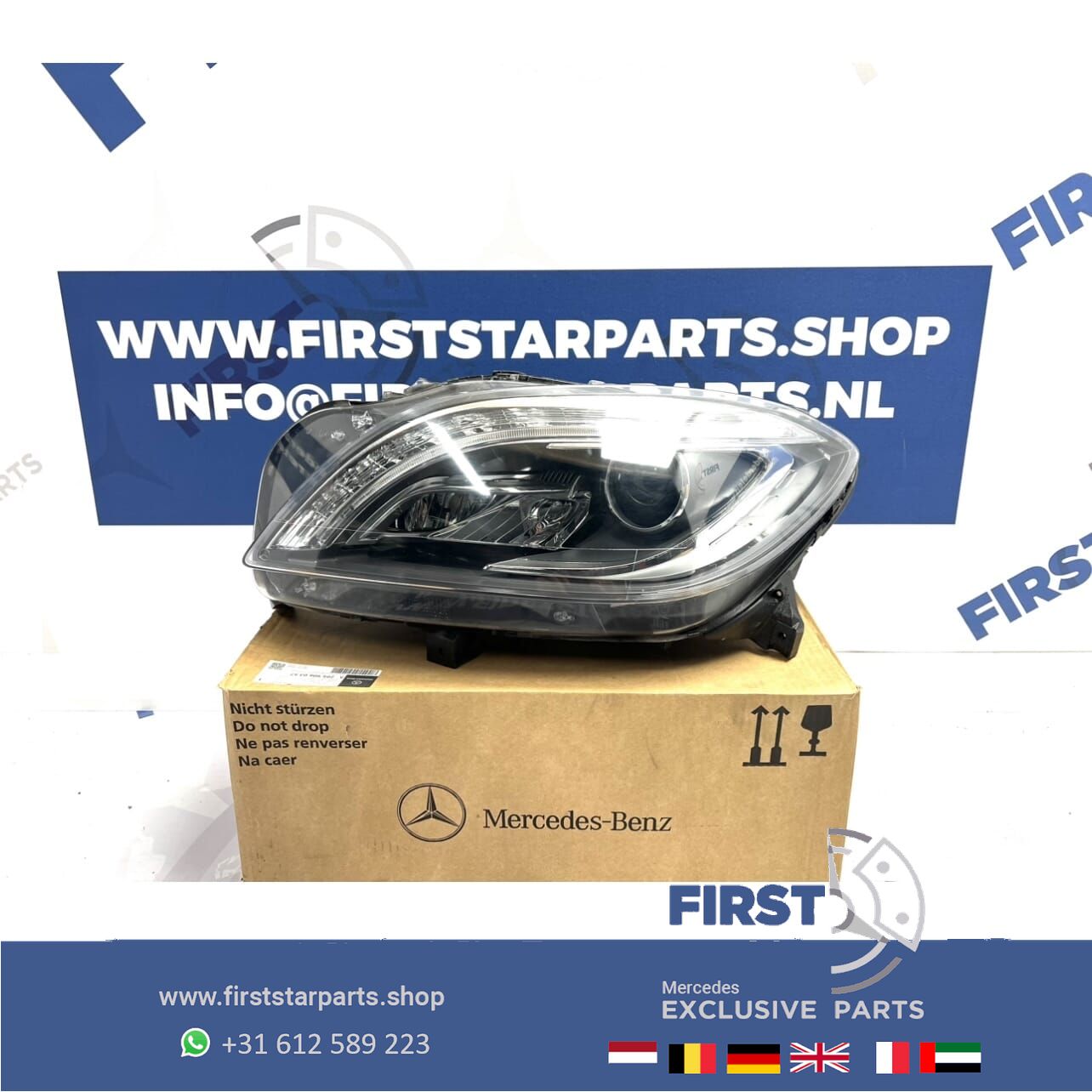 A1668207259 W166 ML ILS LED KOPLAMP LINKS Mercedes 2011-2015 ML63 AMG originalINEEL LINKER LAMP INTELLIGENT LIGHT SYSTEM A 166 820 72 59 headlight left and right usado en Menorca foto 2
