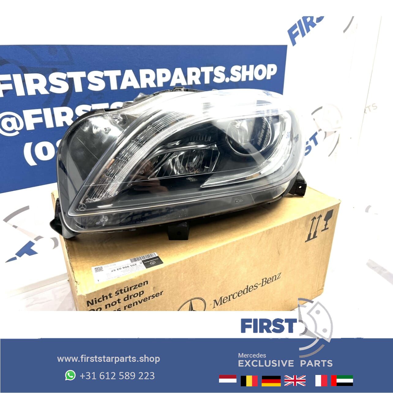 W166 ML KOPLAMP LINKS A1668207259 ILS LED Mercedes 2011-2015 ML63 AMG originalINEEL LINKER LAMP INTELLIGENT LIGHT SYSTEM A 166 820 72 59 headlight left and right usado en Menorca