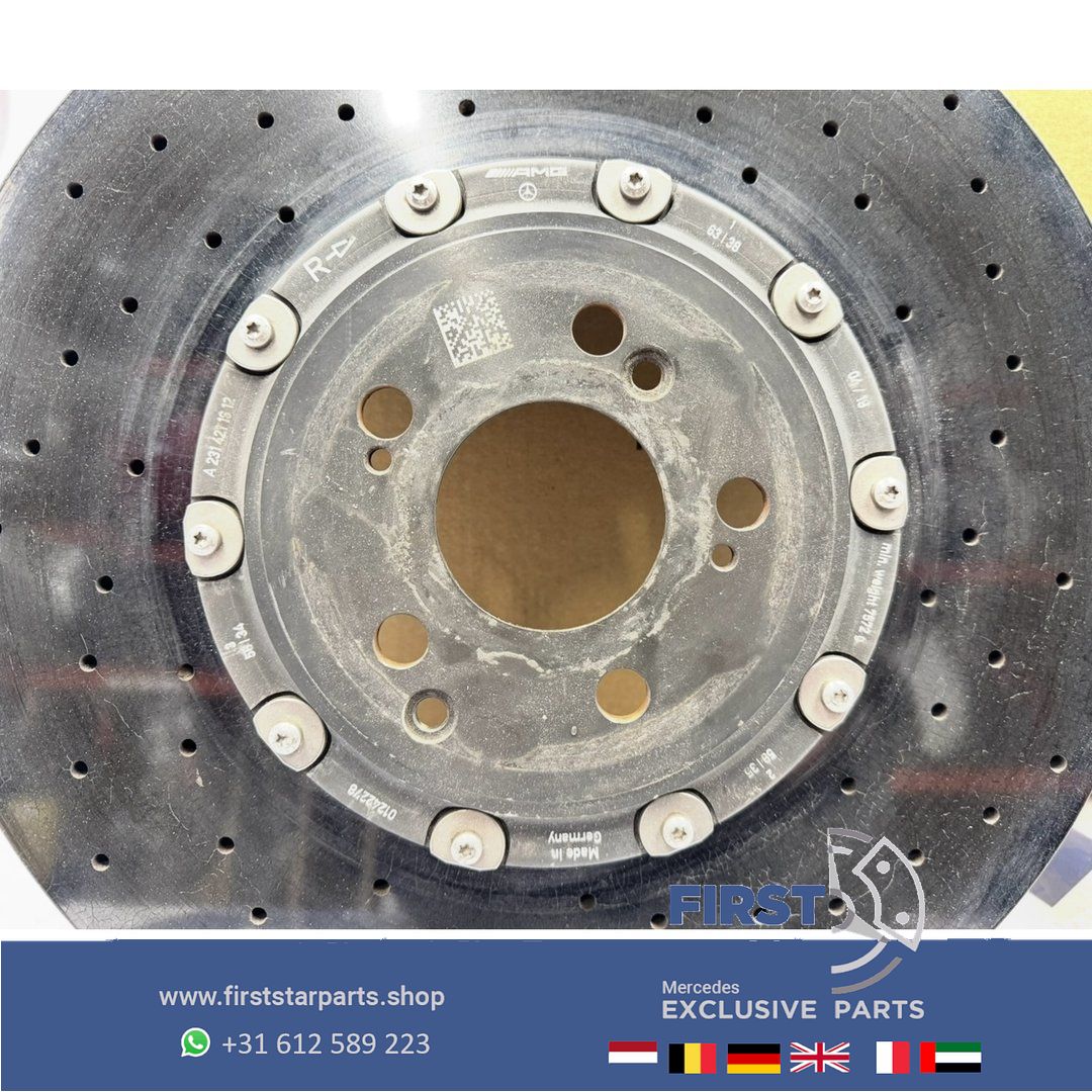 KERAMISCHE REMSCHIJF W205 C205 W206 C63 C63s W213 E63 E63s W218 CLS63 CLS63s W190 X290 GT63 GT63s AMG CARBON KERAMISCHE REM SCHIJF A2314211512 REMSCHIJF KERAMISCH originalineel Mercedes AMG BREMBO KERAMIK BRAKE DISK BREM A 231 421 15 12 brake disc single usado en Menorca foto 4