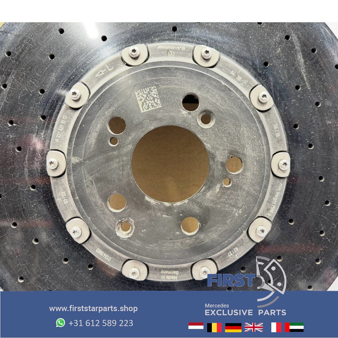 KERAMISCHE REMSCHIJF W205 C205 W206 C63 C63s W213 E63 E63s W218 CLS63 CLS63s W190 X290 GT63 GT63s AMG CARBON KERAMISCHE REM SCHIJF A2314211512 REMSCHIJF KERAMISCH originalineel Mercedes AMG BREMBO KERAMIK BRAKE DISK BREM A 231 421 15 12 brake disc single usado en Menorca foto 5