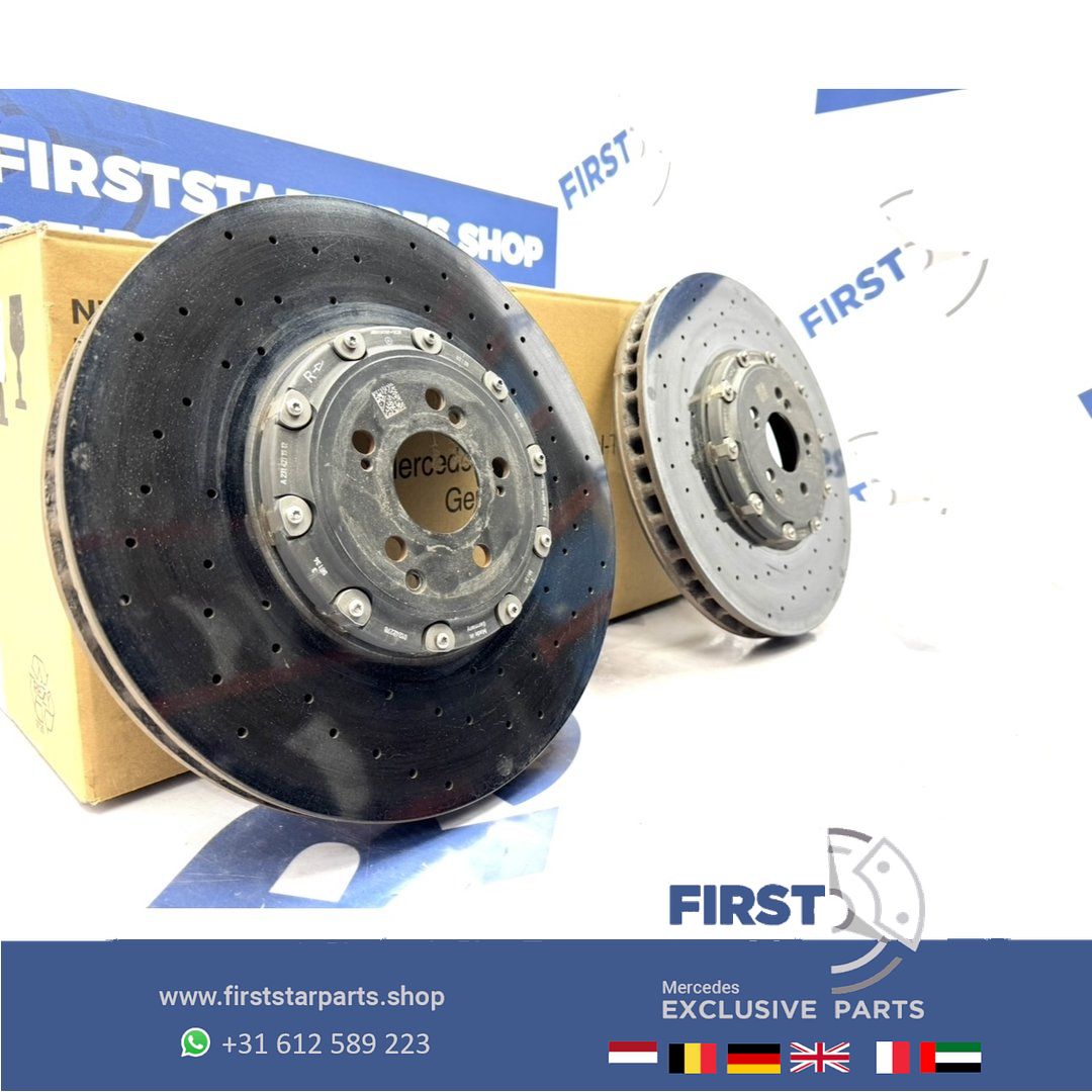 KERAMISCHE REMSCHIJF W205 C205 W206 C63 C63s W213 E63 E63s W218 CLS63 CLS63s W190 X290 GT63 GT63s AMG CARBON KERAMISCHE REM SCHIJF A2314211512 REMSCHIJF KERAMISCH originalineel Mercedes AMG BREMBO KERAMIK BRAKE DISK BREM A 231 421 15 12 brake disc single usado en Menorca foto 3