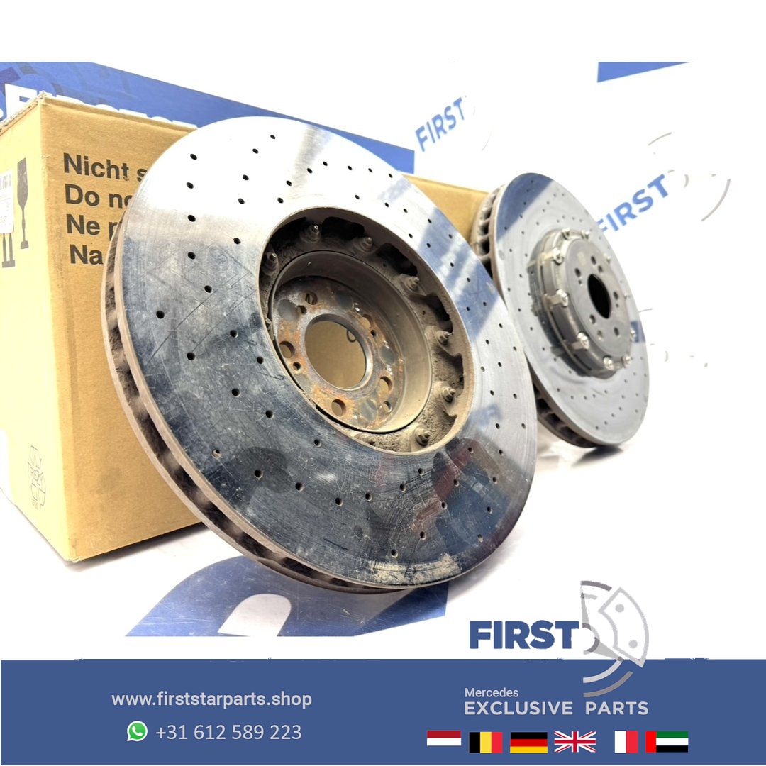 CARBON CERAMIC BRAKE DISC REM SCHIJF A2314211512 CARBON REMSCHIJF KERAMIK W205 C205 W206 C63 C63s W212 W213 W214 E63 E63s W218 CLS63 CLS63s W190 X290 GT63 GT63s AMG KERAMISCH originalineel Mercedes AMG BREMBO KERAMIK BRAKE DISK BREM A 231 421 15 12 brake disc single usado en Menorca