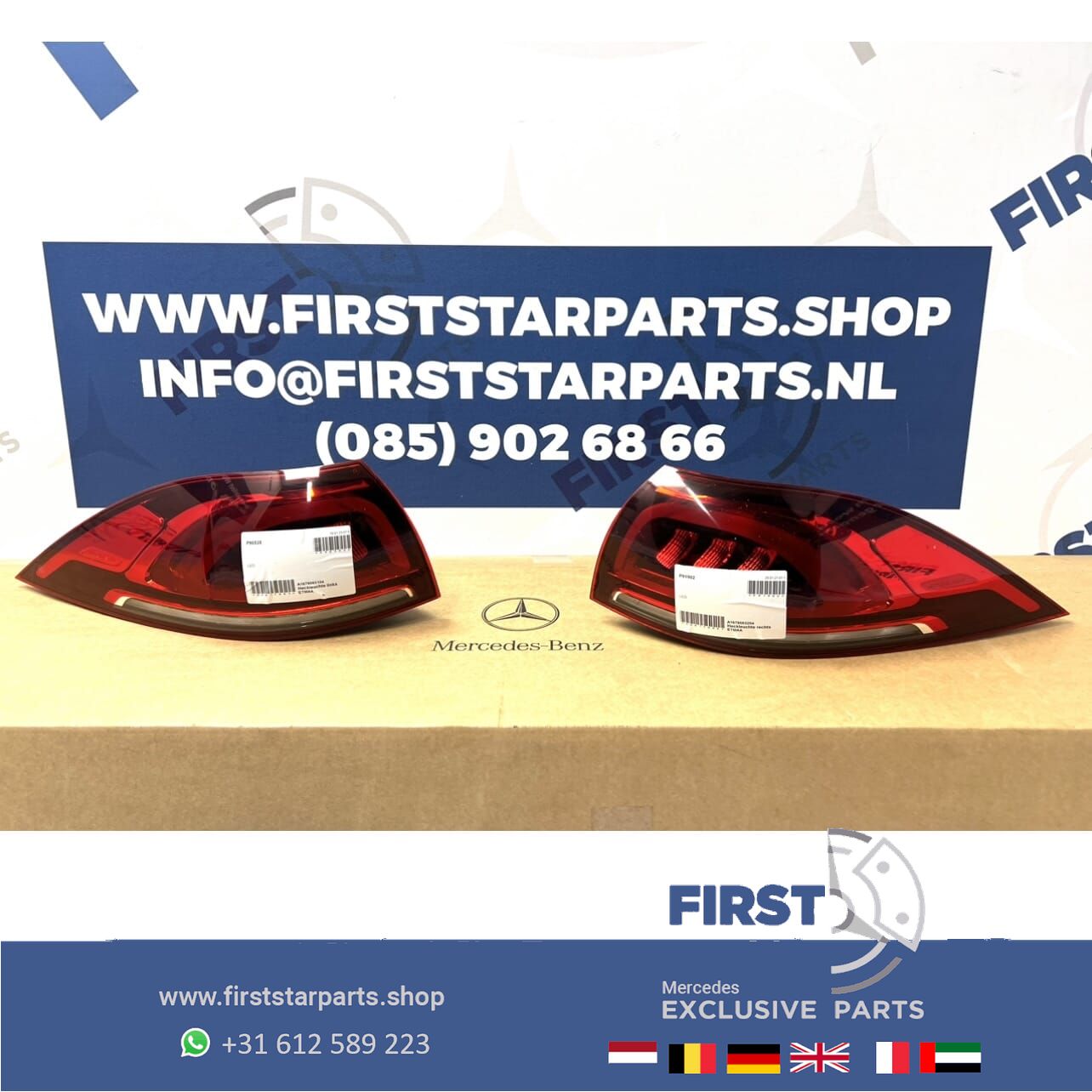 W167 V167 ACHTERLICHTEN SET VOL LED A1679063104 + A1679063204 ACHTERLICHT LINKS RECHTS SET V167 C167 FULL LED Mercedes GLE Clase 2020-2025 originalINEEL GLE43 GLE53 GLE63 GLE63s AMG SUV 63 W167 tail light left and right usado en Menorca