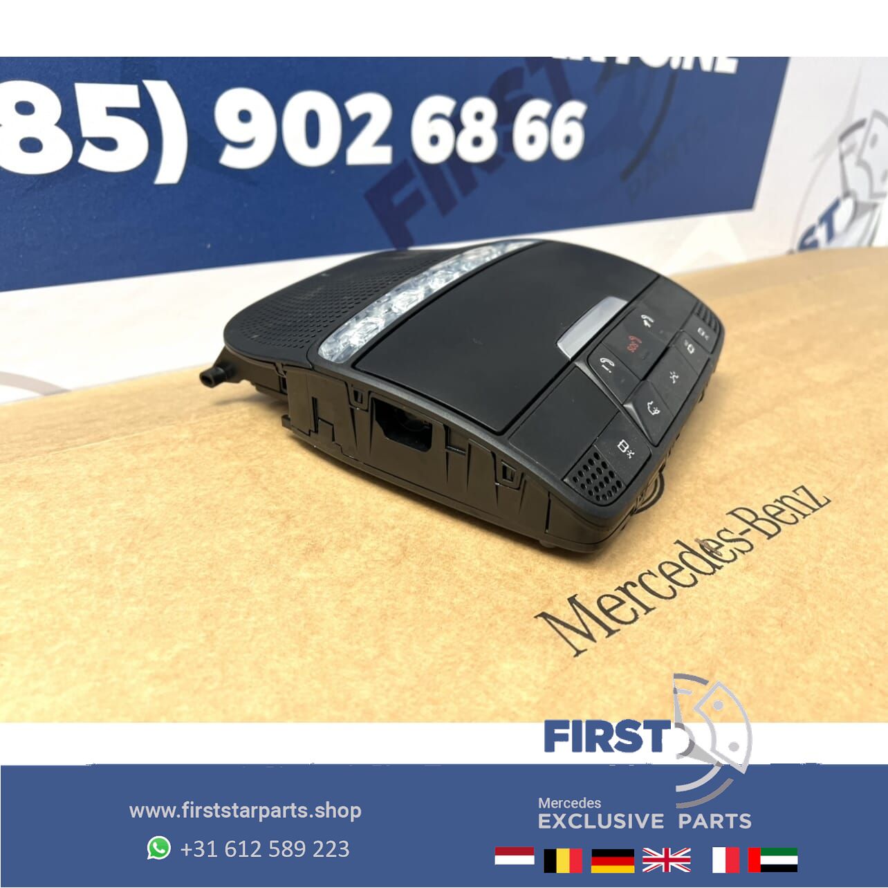 DAKLICHT PANEEL ZWART W205 C63 W213 E63 W253 GLC63 DAK BEDIENING SCHAKELAAR ZWART A0009005410 Mercedes C GLC E Clase 2016-2023 DAKSCHAKELAAR DAKLICHT BINNENLICHT (zonder pano) A 000 900 54 10 sliding roof usado en Menorca foto 3