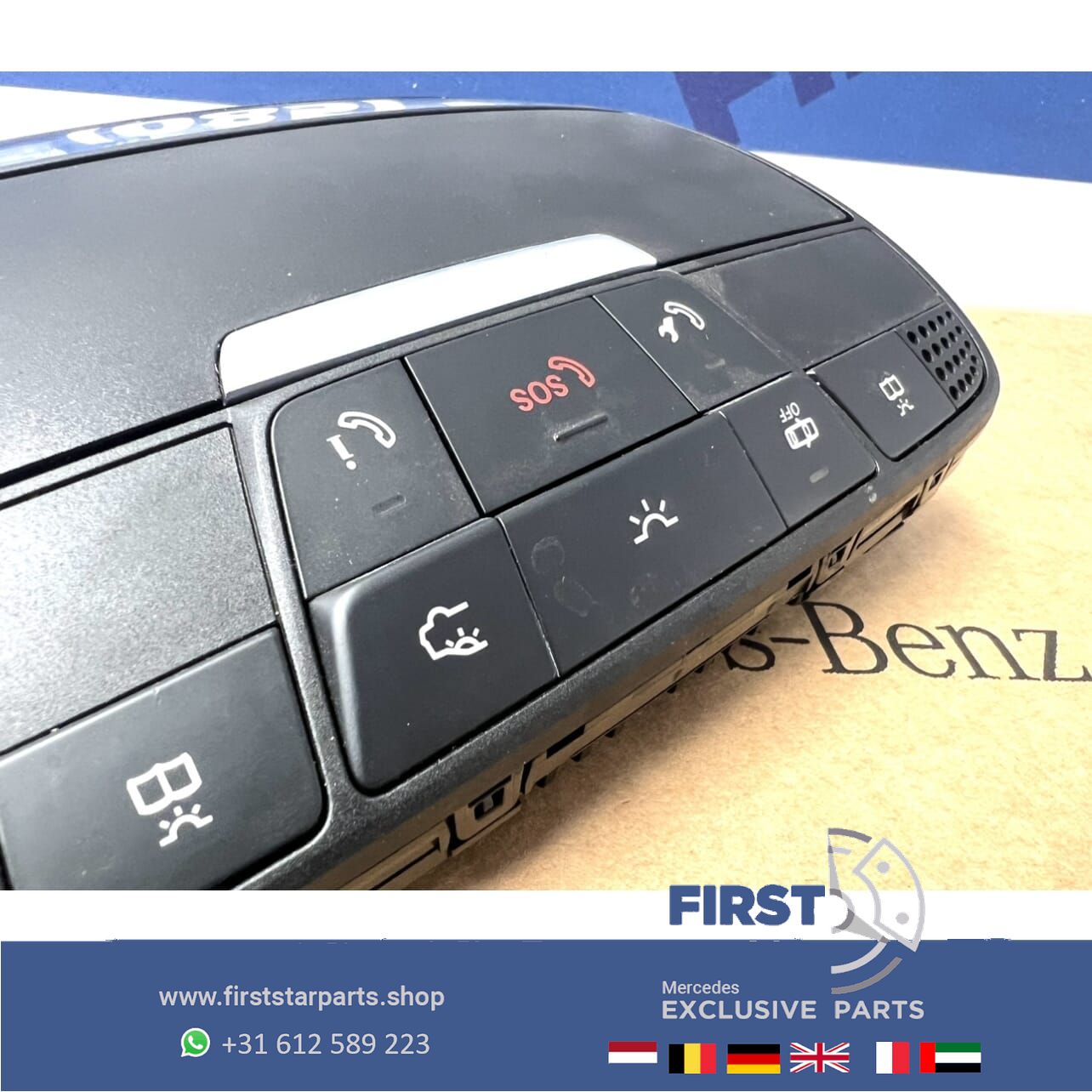 DAKLICHT PANEEL ZWART W205 C63 W213 E63 W253 GLC63 DAK BEDIENING SCHAKELAAR ZWART A0009005410 Mercedes C GLC E Clase 2016-2023 DAKSCHAKELAAR DAKLICHT BINNENLICHT (zonder pano) A 000 900 54 10 sliding roof usado en Menorca foto 5