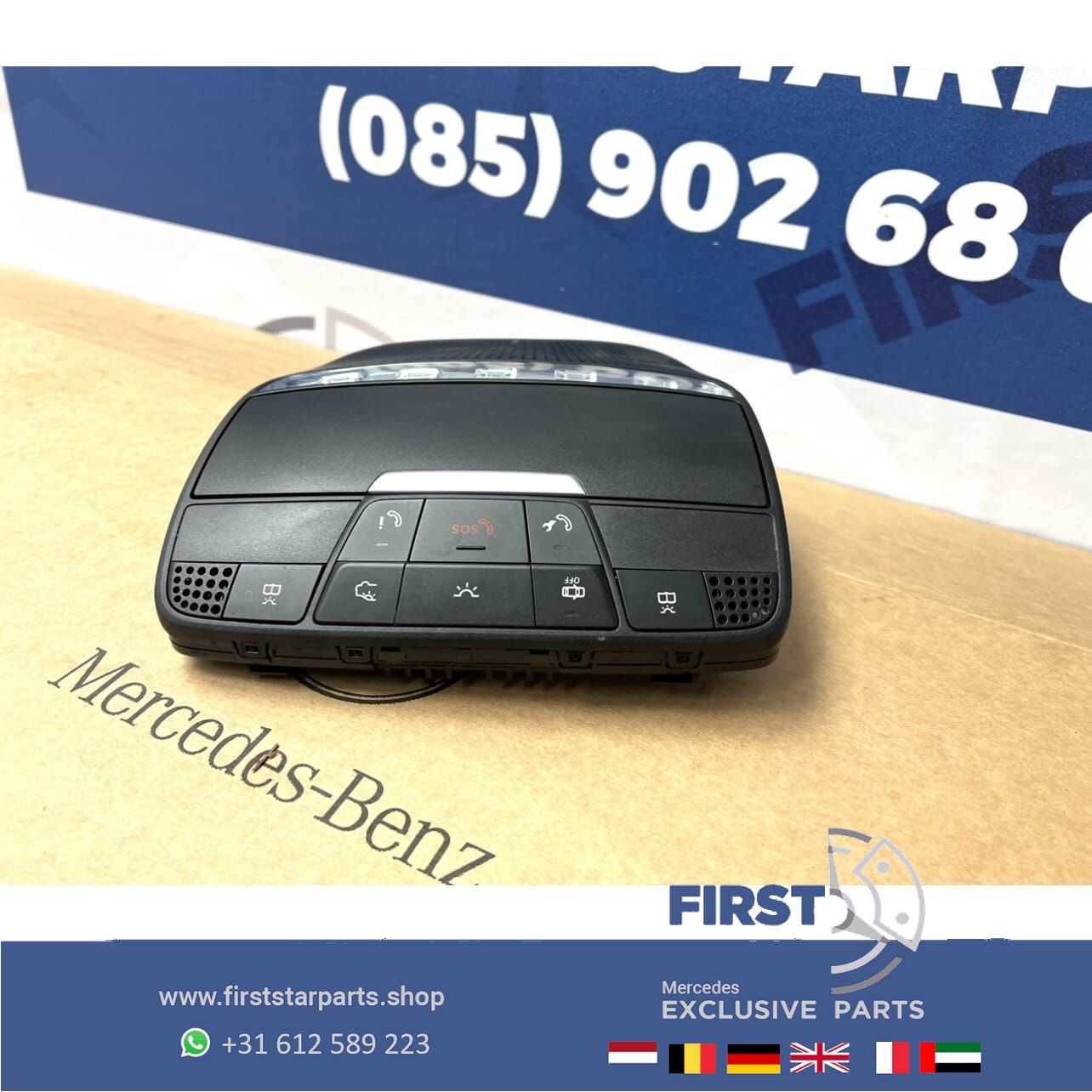 DAKLICHT PANEEL ZWART W205 C63 W213 E63 W253 GLC63 DAK BEDIENING SCHAKELAAR ZWART A0009005410 Mercedes C GLC E Clase 2016-2023 DAKSCHAKELAAR DAKLICHT BINNENLICHT (zonder pano) A 000 900 54 10 sliding roof usado en Menorca foto 6
