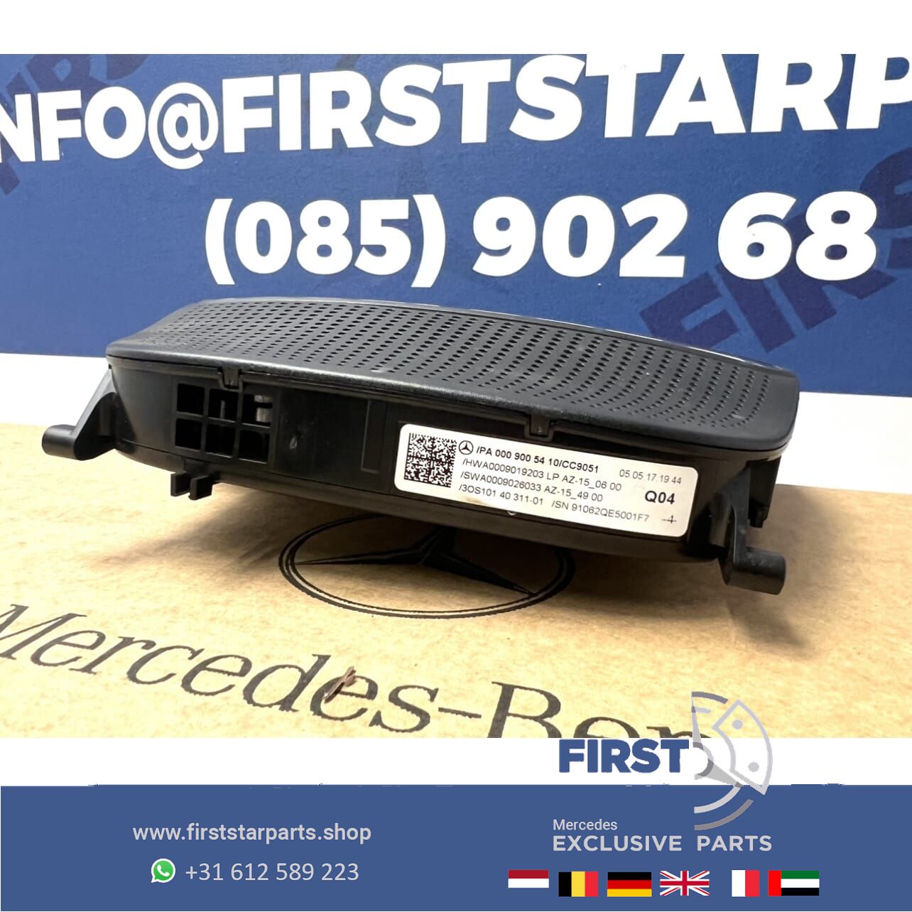 DAKLICHT PANEEL ZWART W205 C63 W213 E63 W253 GLC63 DAK BEDIENING SCHAKELAAR ZWART A0009005410 Mercedes C GLC E Clase 2016-2023 DAKSCHAKELAAR DAKLICHT BINNENLICHT (zonder pano) A 000 900 54 10 sliding roof usado en Menorca foto 4