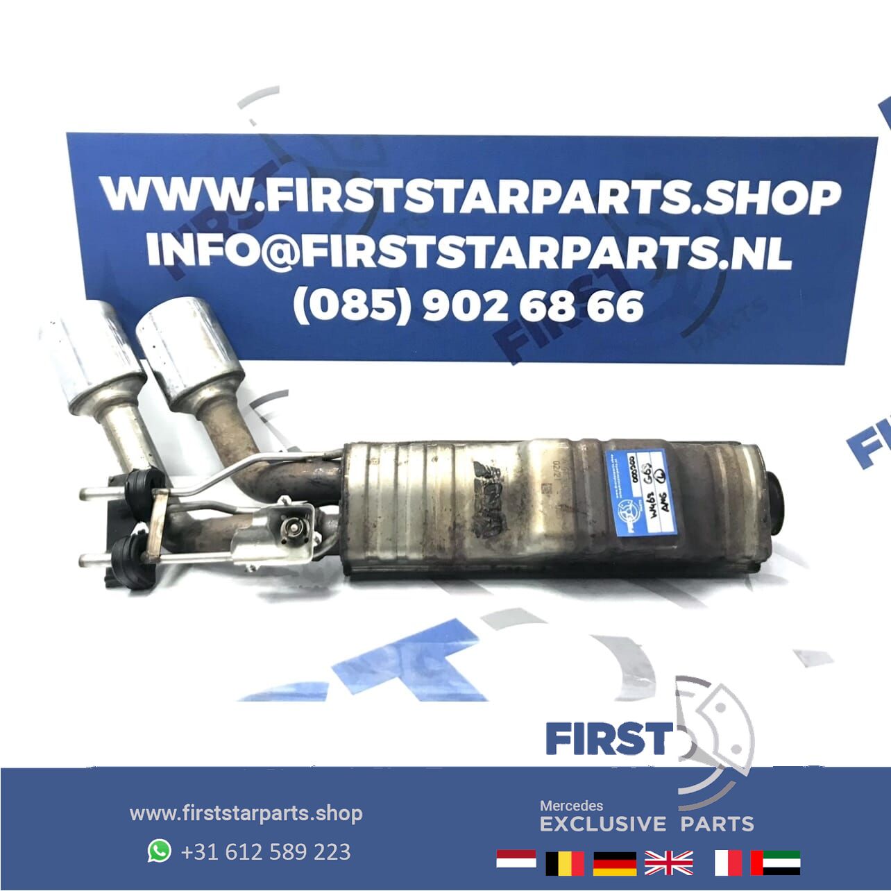 W463 G63 S AMG escape EINDDEMPER LINKS GWAGON 63 Mercedes G Clase LINKER einddemper 63 originalINEEL MB A 463 490 09 02 LEFT SIDE EXHAUST AUSPUFF muffler end muffler usado en Menorca foto 2