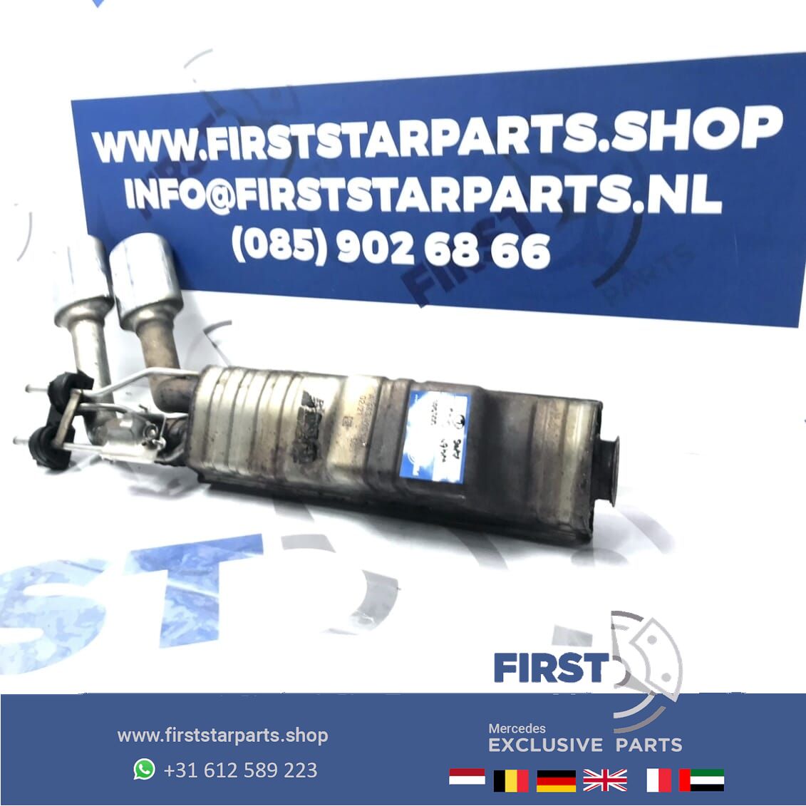 W463 G63 S AMG escape EINDDEMPER LINKS GWAGON 63 Mercedes G Clase LINKER einddemper 63 originalINEEL MB A 463 490 09 02 LEFT SIDE EXHAUST AUSPUFF muffler end muffler usado en Menorca foto 3