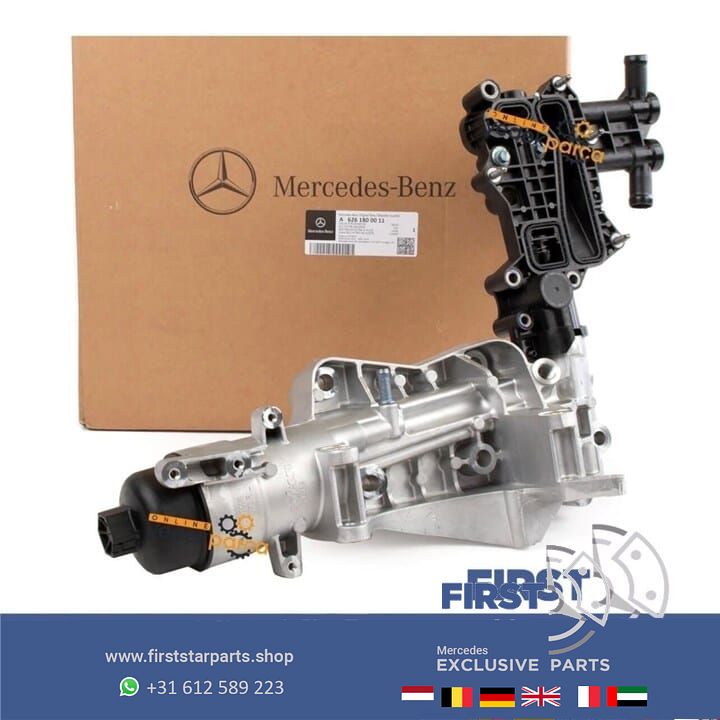 A6261800011 Oliefilterhuis Module Filter mercedes c180d w205 bluetec originalineel Mercedes-Benz M271 Motoren 2711801410 / 271 180 14 10 A 626 18 00 011 oil cooler usado en Menorca