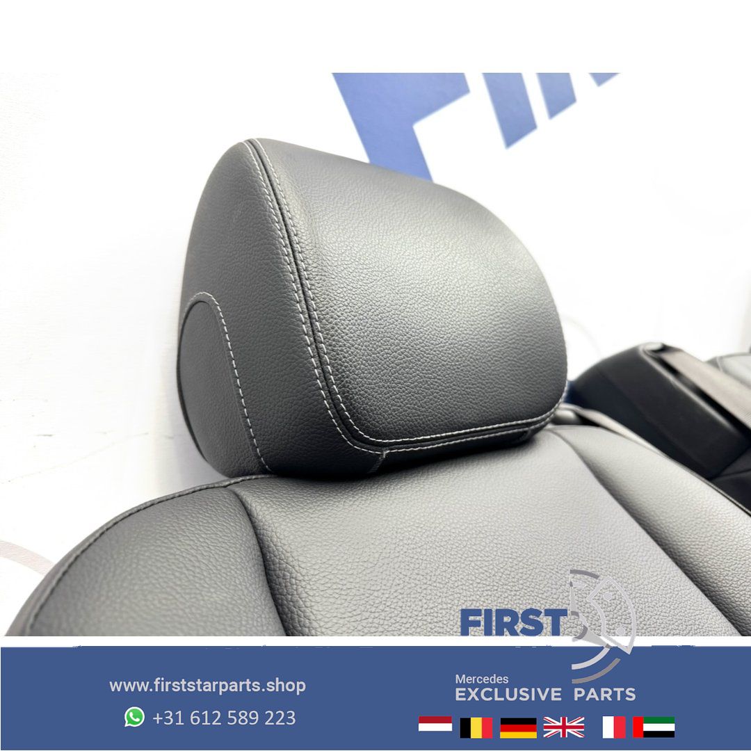 W447 VITO / V Clase ACHTERBANK ZWART LEER interieur Mercedes VClase 2016-2023 ACHTER ZETELS 447 BEKLEDING STOELEN LEDER NEERKLAPBAAR SET VAN 3 (2+1) COMFORT EDITION chairs and bench usado en Menorca foto 8