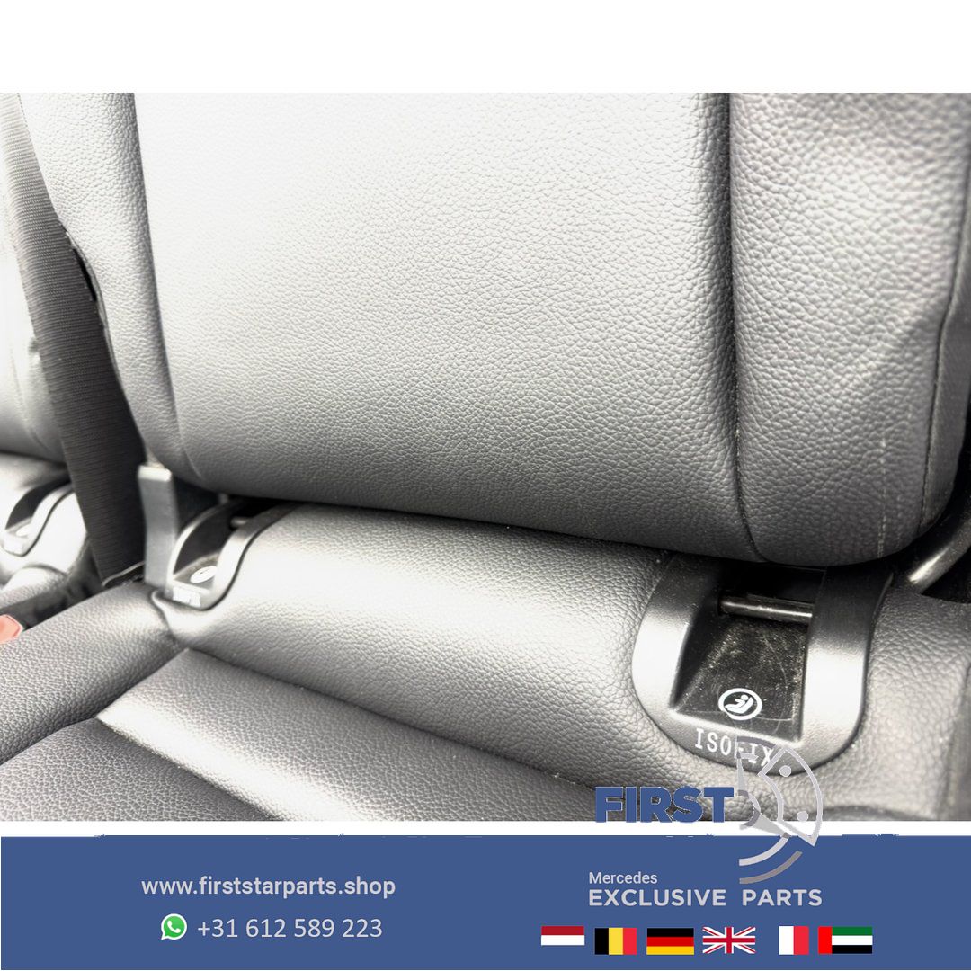 W447 VITO / V Clase ACHTERBANK ZWART LEER interieur Mercedes VClase 2016-2023 ACHTER ZETELS 447 BEKLEDING STOELEN LEDER NEERKLAPBAAR SET VAN 3 (2+1) COMFORT EDITION chairs and bench usado en Menorca foto 7