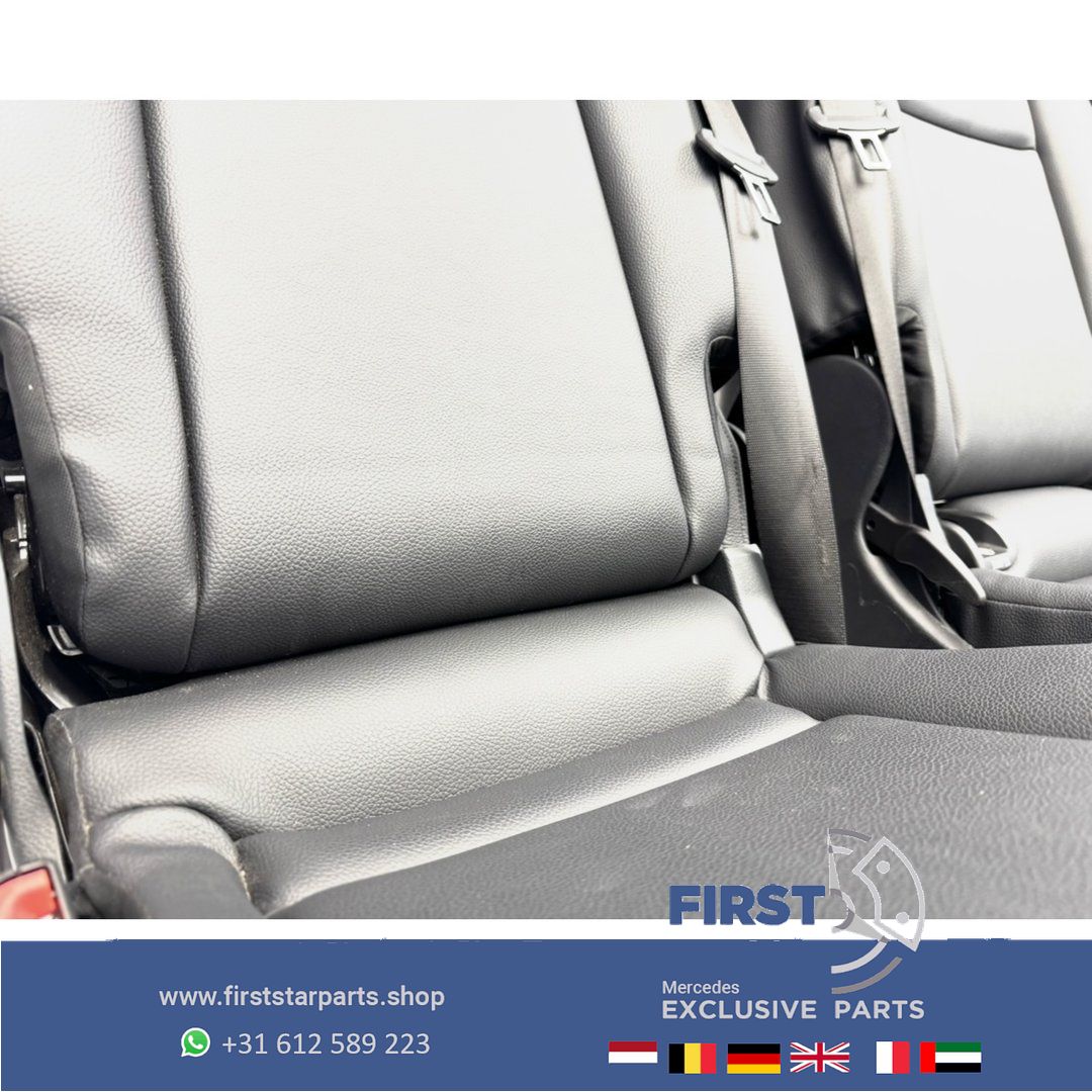 W447 VITO / V Clase ACHTERBANK ZWART LEER interieur Mercedes VClase 2016-2023 ACHTER ZETELS 447 BEKLEDING STOELEN LEDER NEERKLAPBAAR SET VAN 3 (2+1) COMFORT EDITION chairs and bench usado en Menorca foto 9