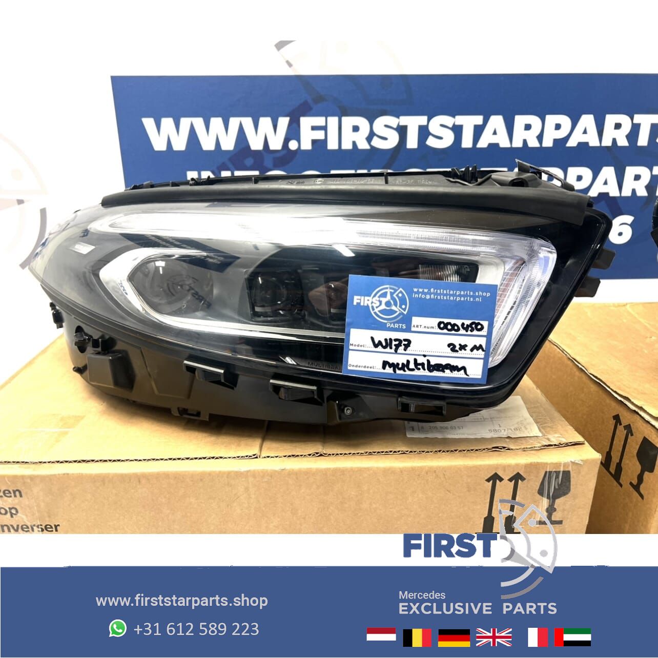 W177 V177 LED MULTIBEAM KOPLAMPEN SET LINKS+RECHTS A1779060701 A1779065600 Mercedes A Clase 2018-2023 KOPLAMP LINKS + RECHTS originalineel A 177 906 07 01 / A 177 906 56 00 headlight left and right usado en Menorca foto 4