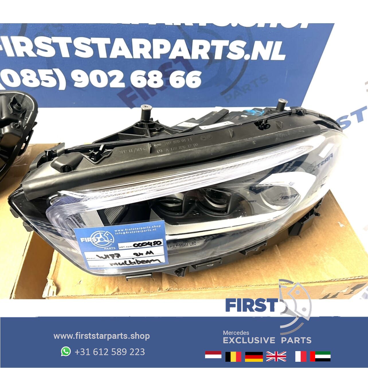 W177 V177 LED MULTIBEAM KOPLAMPEN SET LINKS+RECHTS A1779060701 A1779065600 Mercedes A Clase 2018-2023 KOPLAMP LINKS + RECHTS originalineel A 177 906 07 01 / A 177 906 56 00 headlight left and right usado en Menorca foto 11