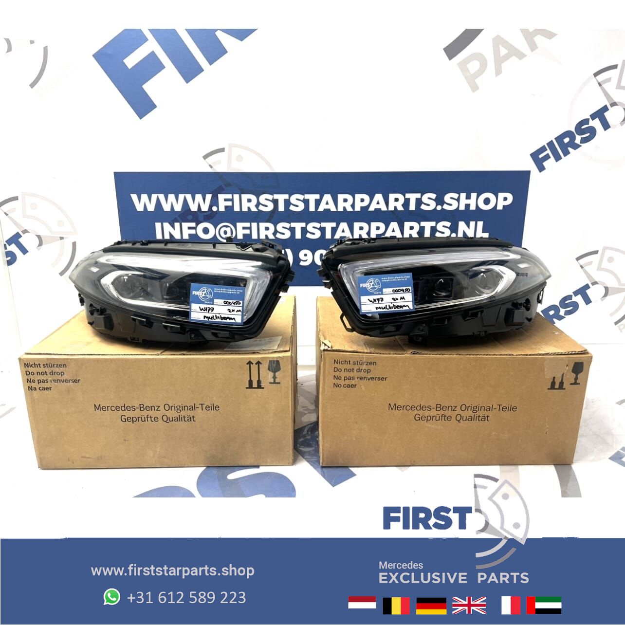 W177 V177 LED MULTIBEAM KOPLAMPEN SET LINKS+RECHTS A1779060701 A1779065600 Mercedes A Clase 2018-2023 KOPLAMP LINKS + RECHTS originalineel A 177 906 07 01 / A 177 906 56 00 headlight left and right usado en Menorca