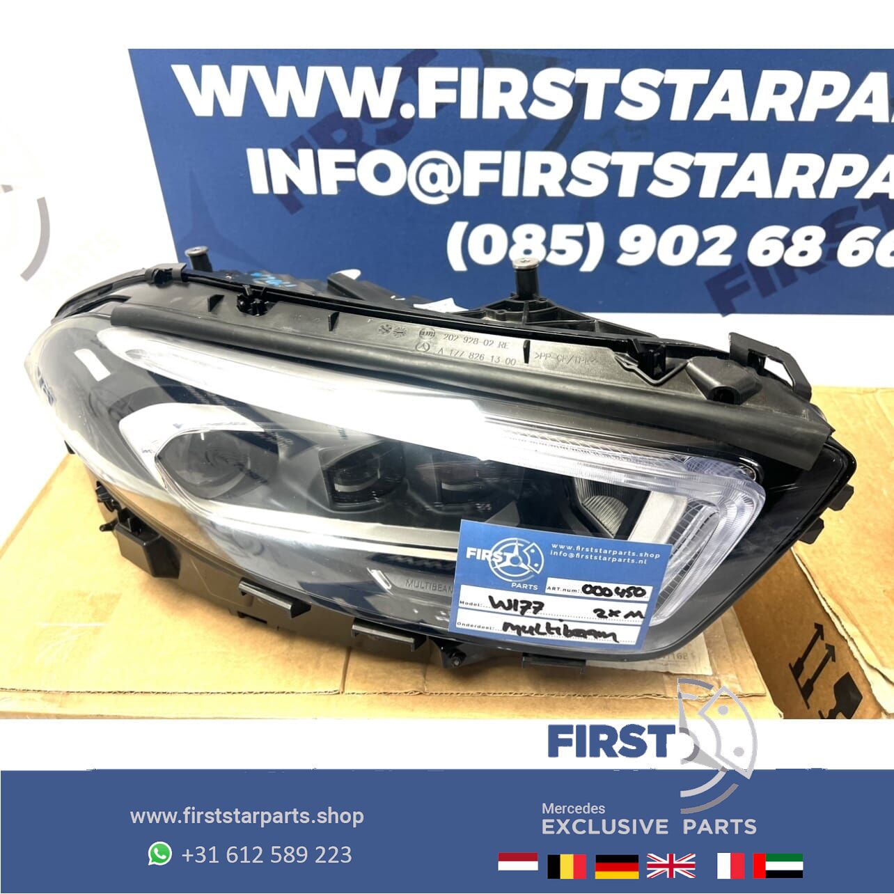 W177 V177 LED MULTIBEAM KOPLAMPEN SET LINKS+RECHTS A1779060701 A1779065600 Mercedes A Clase 2018-2023 KOPLAMP LINKS + RECHTS originalineel A 177 906 07 01 / A 177 906 56 00 headlight left and right usado en Menorca foto 8